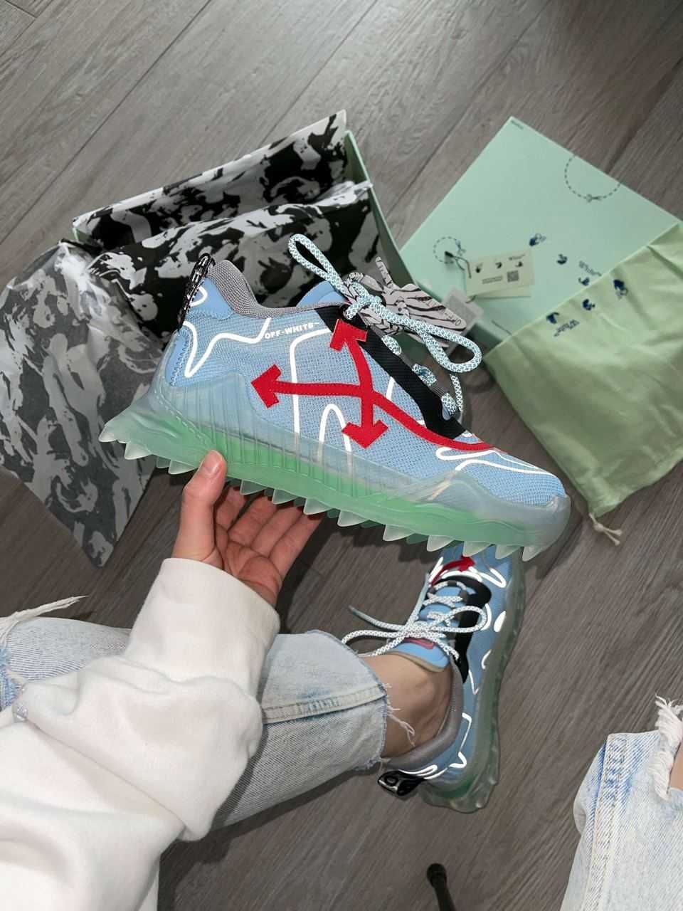 Кроссовки Off-White Odsy 1000 Transparent Sole Green