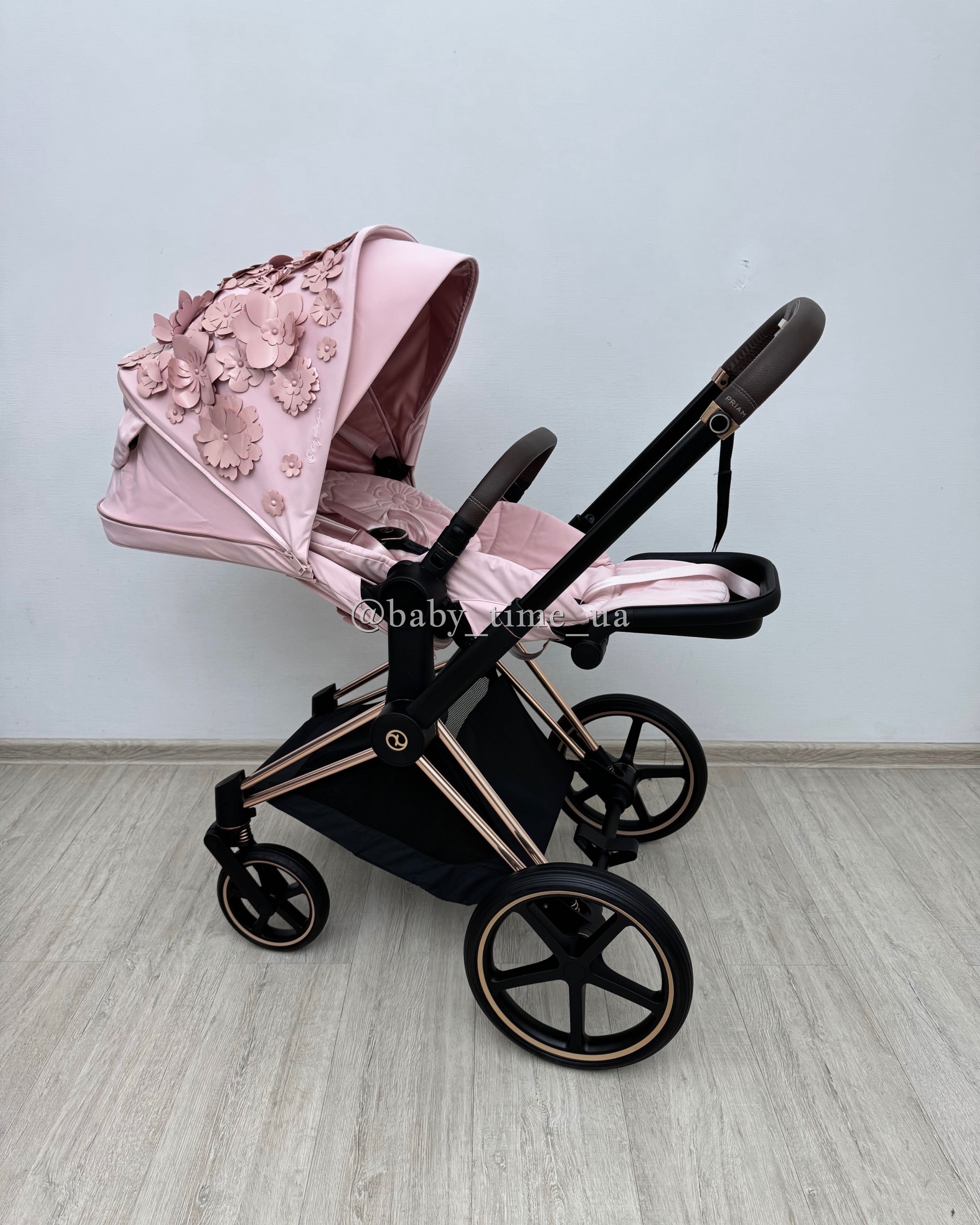 Cybex Priam 4.0 Rose Gold/Simply Flowers коляска Сайбекс Пріам 2024