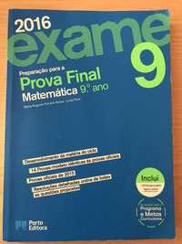 livro de preparação para exame de matemática 9.º ano, 2016