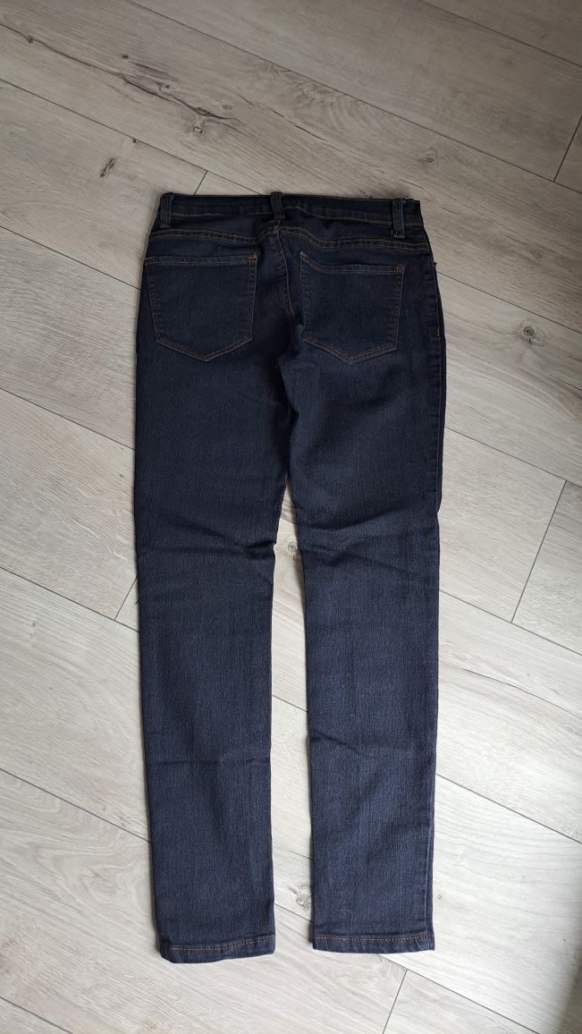 Forever 21 spodnie jeans rurki skinny XS granatowe