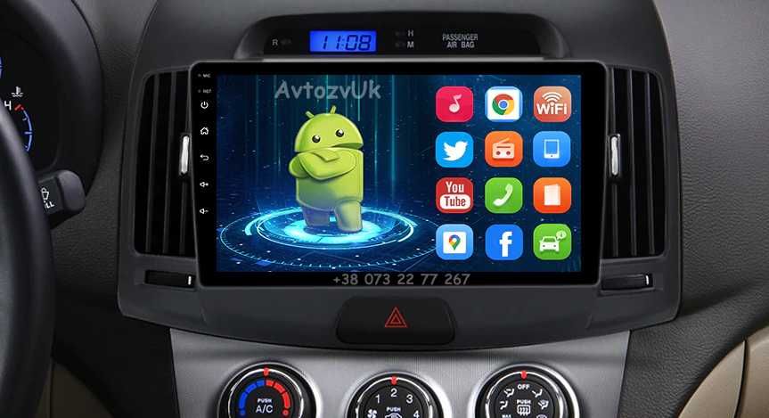 Android 14 ELANTRA Hyundai Элантра GPS 2 дин Tesla CarPlay Магнитола