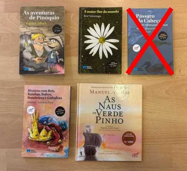 Vários livros de histórias do “ plano nacional de leitura”