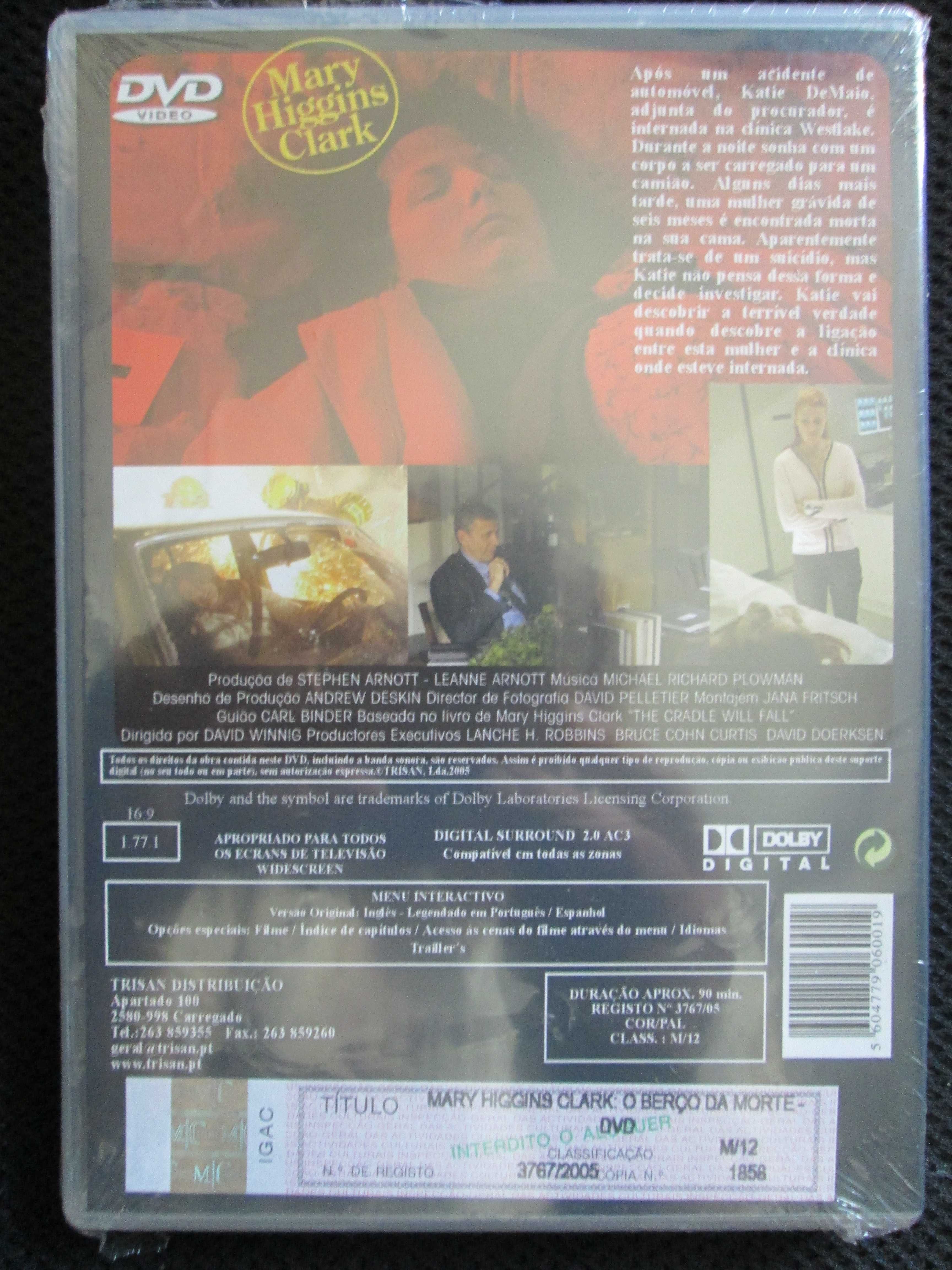 DVD Mary Higgins Clark - O Berço da Morte, novo, selado