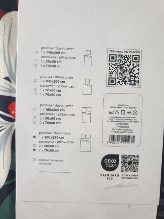 Komplet Poscieli Home&You 200x220 Nowa
