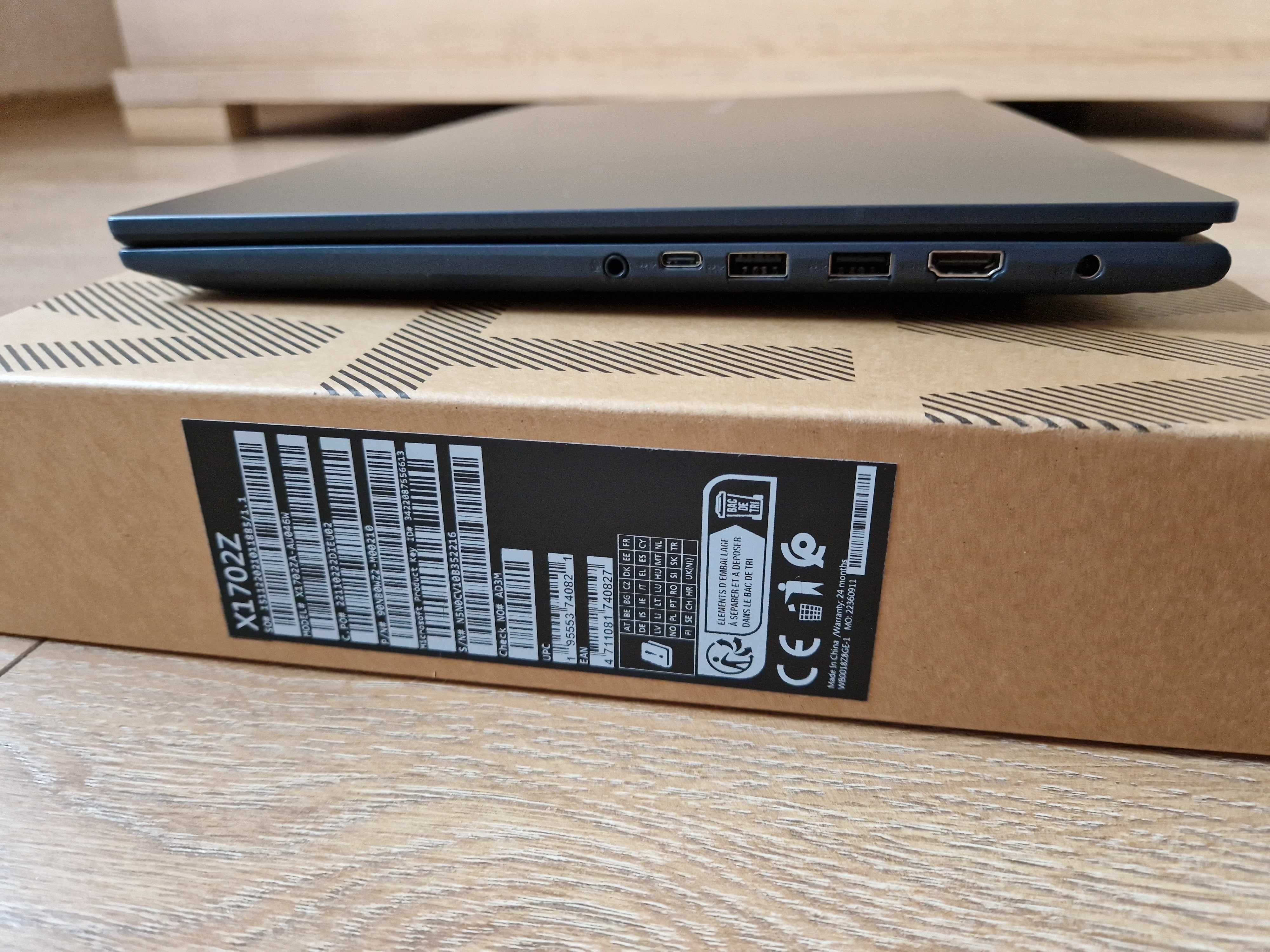 ASUS VivoBook 17 X1702ZA-AU046W 17,3" i3-1220P 8GB RAM 512GB Dysk SSD