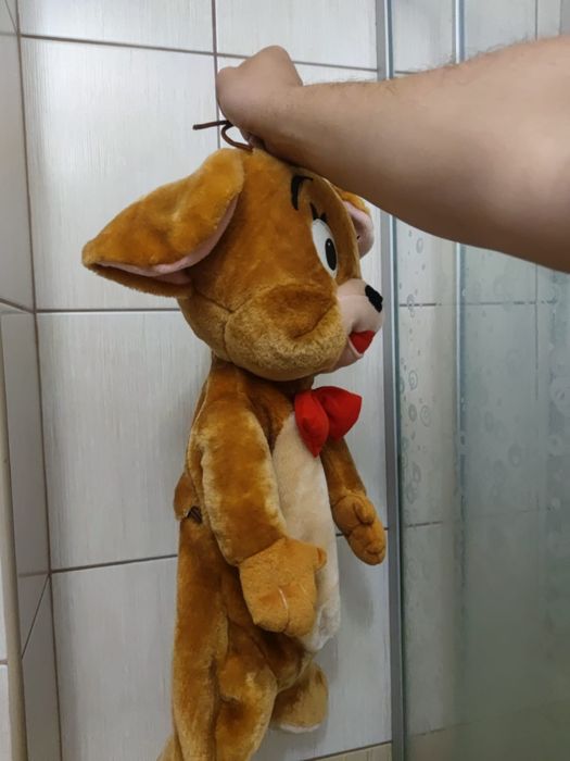 Pluszowa zabawka mysz Mouse Jerry brązowy kremowy z możliwością rozsun