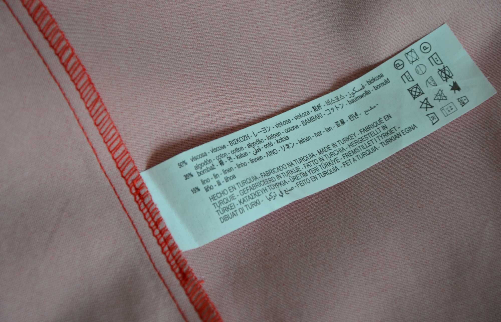 Zara długa czerwona lniana sukienka premium old money halter 34 XS