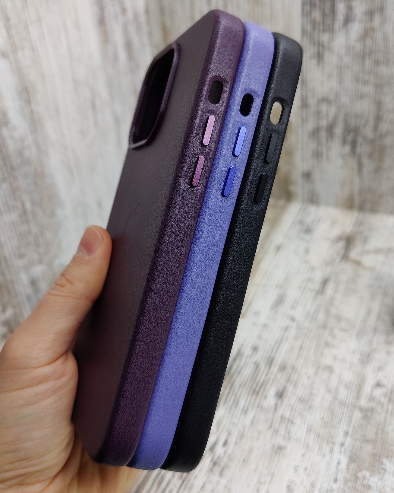 Чехол Leather Case MagSafe на iPhone 14 Pro Max/ 14 Pro