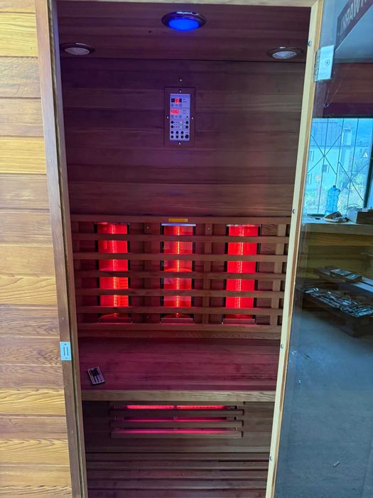 Sauna na podczerwień INFRAROT sucha Infrared  130x100 KWARCOWA SZKŁO