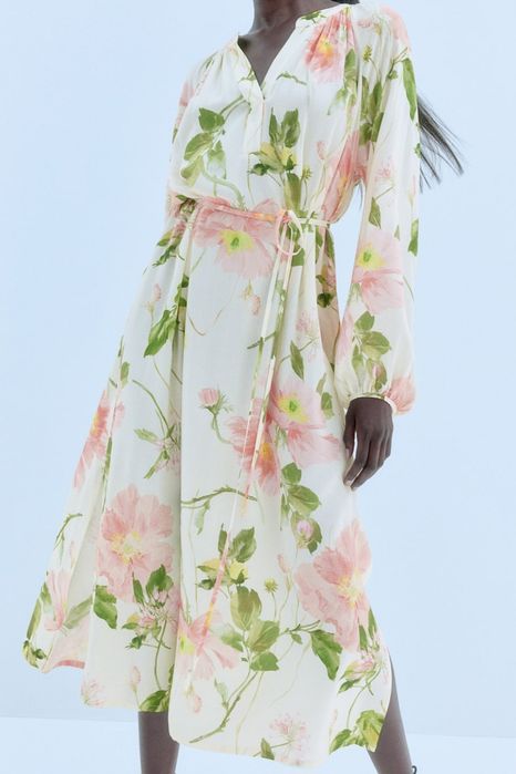 Vestido estampado h&m (novo) -M
