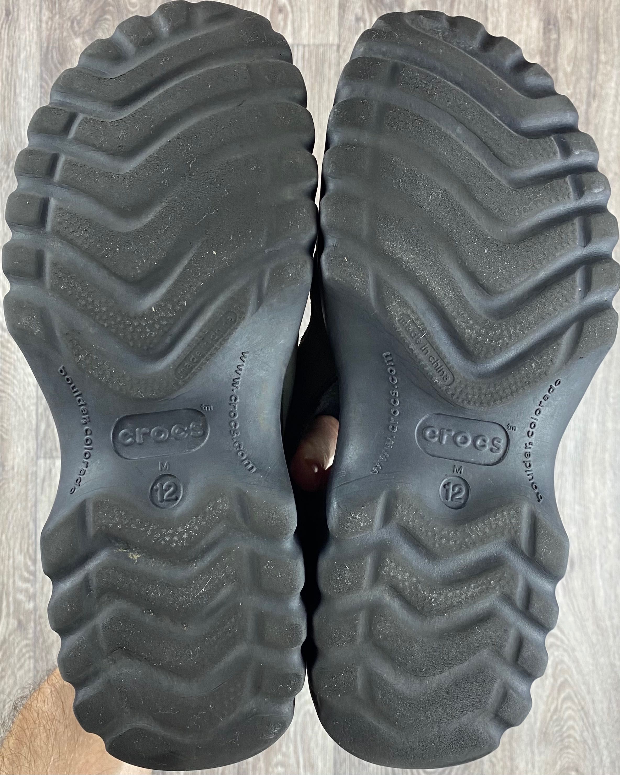 Crocs сандали M12 45 размер кожаные коричневые оригинал