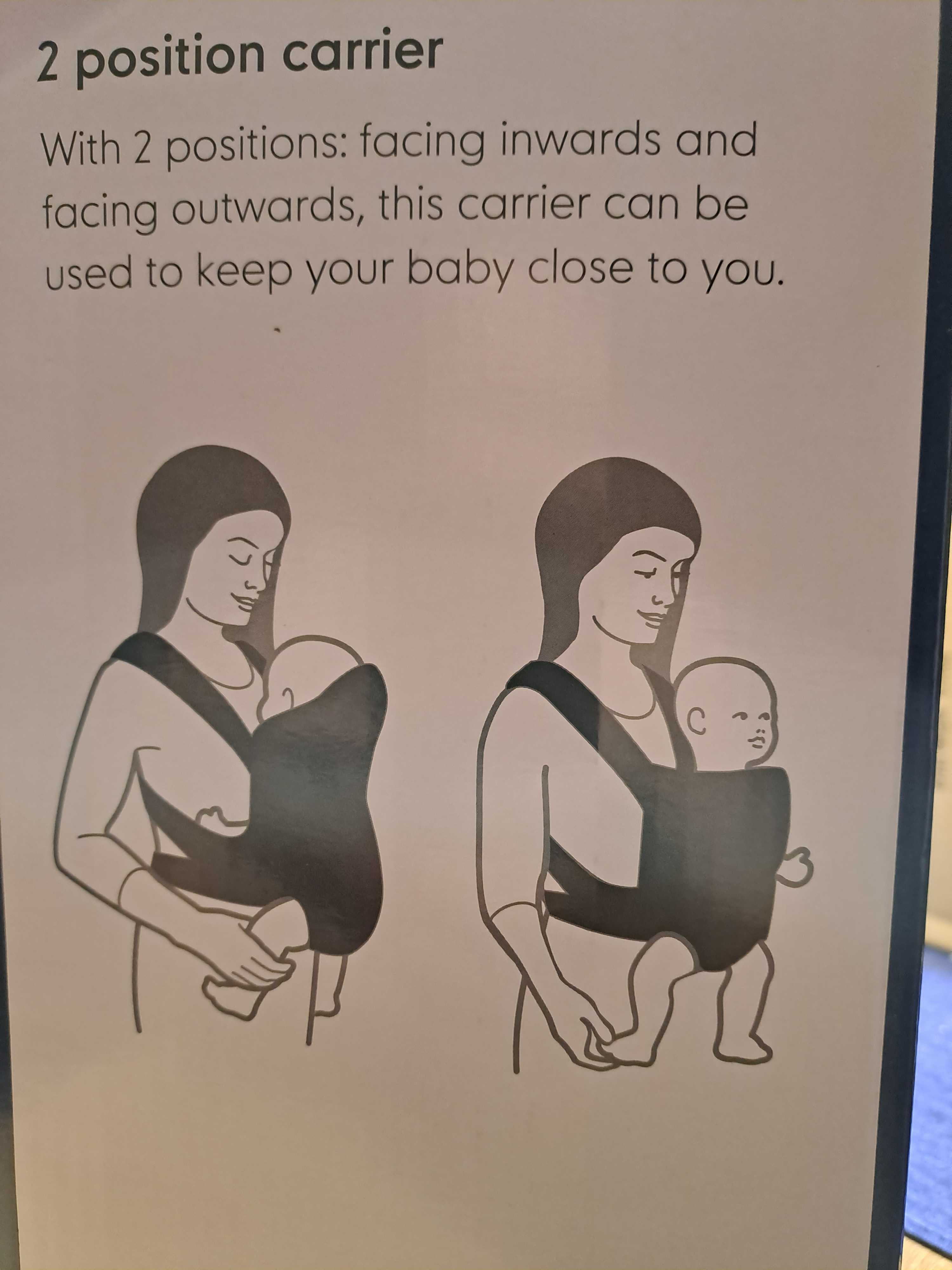 Mothercare 2-pozycyjny nosidełko dla niemowląt (nowe)