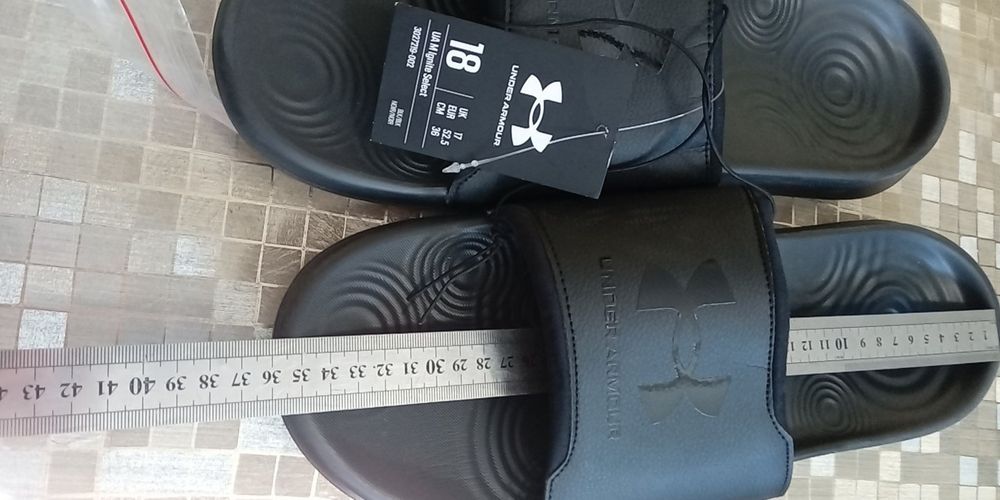 51 52 р.  Чоловічі шльопки тапки Under Armour 34 35 см слайди