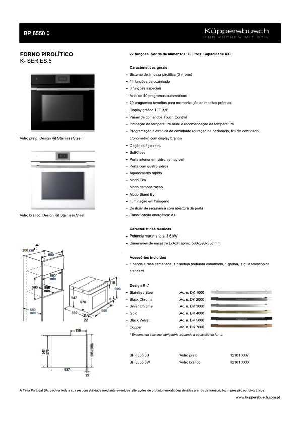 forno encastre Küppersbusch BP6550.0