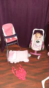 Коляска стульчик для кормления кроватка куколка