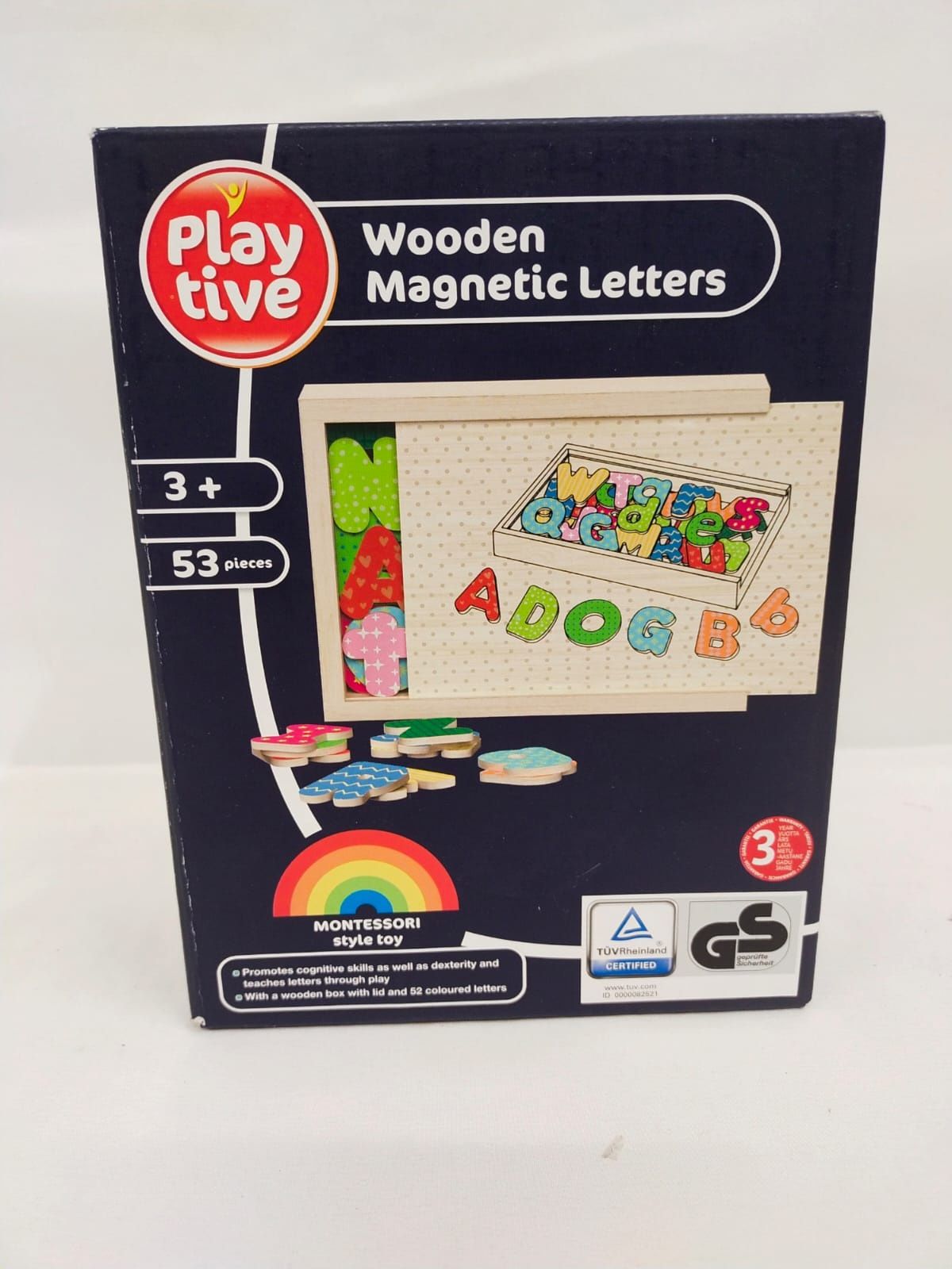 Drewniane magnesy litery Play Tive Montessori