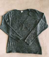 Szary sweter z długim rękawem, H&M, L/40