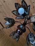 Lampa wisząca / żyrando szklanyl PRL vintige