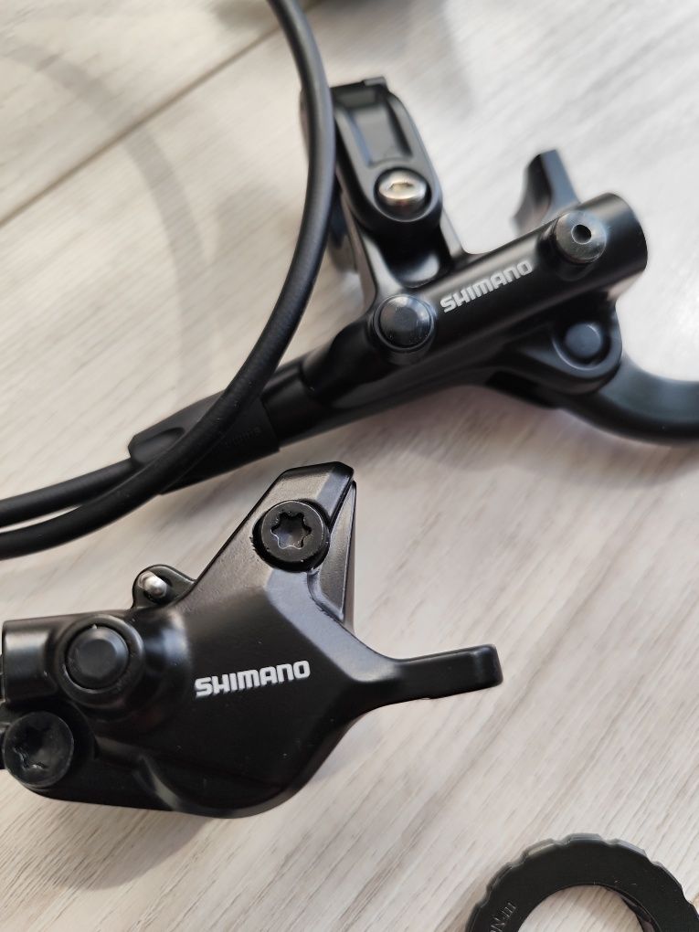 Shimano hamulec hydrauliczny przód i tył BR-MT410 / BL-M4100 + tarcze