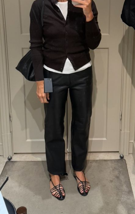 Брюки зі шкіри Massimo Dutti