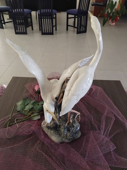 Escultura em Porcelana Garças Lladró - Animais