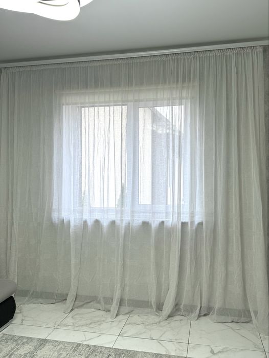 Лляна тюль/тюль з льону