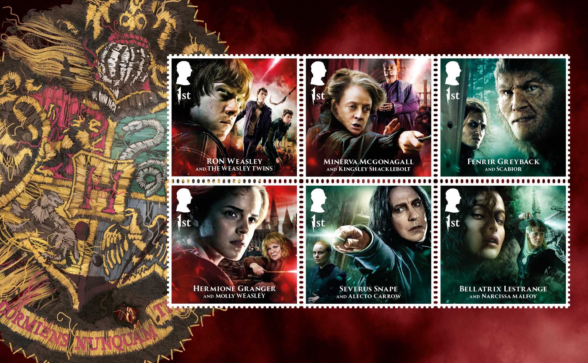 Angielskie znaczki Harry Potter 2023 Mini folder