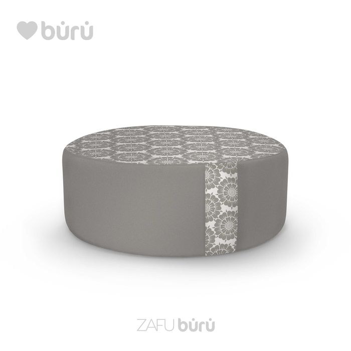 Poduszka do jogi i medytacji ZAFU - Polska łuska gryki, biały nadruk