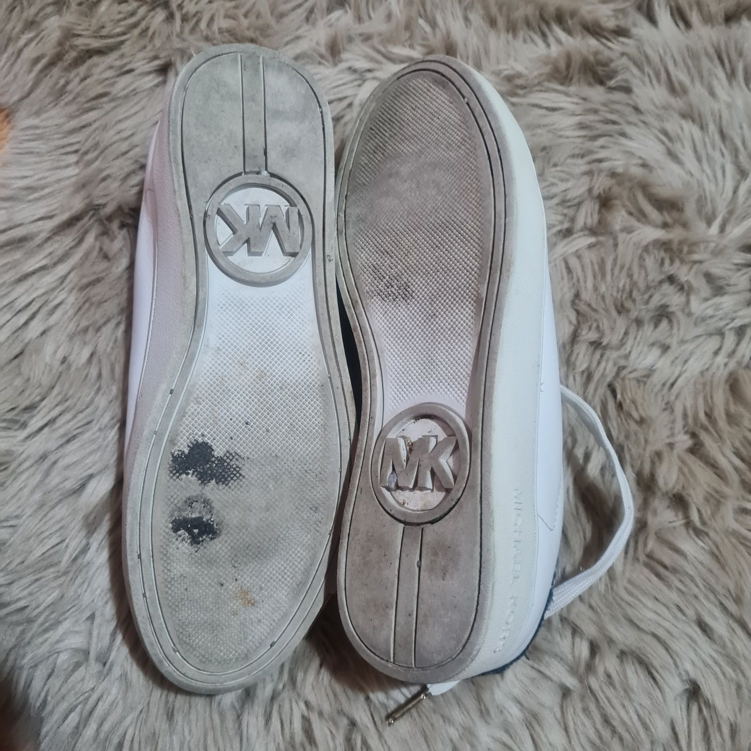 Michael Kors tenisówki skórzane białe z brokatem r. 35 trampki adidasy