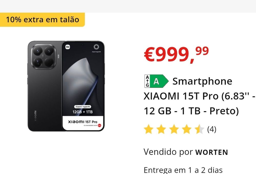 Smartphone Xiaomi 15T Pro 1TB