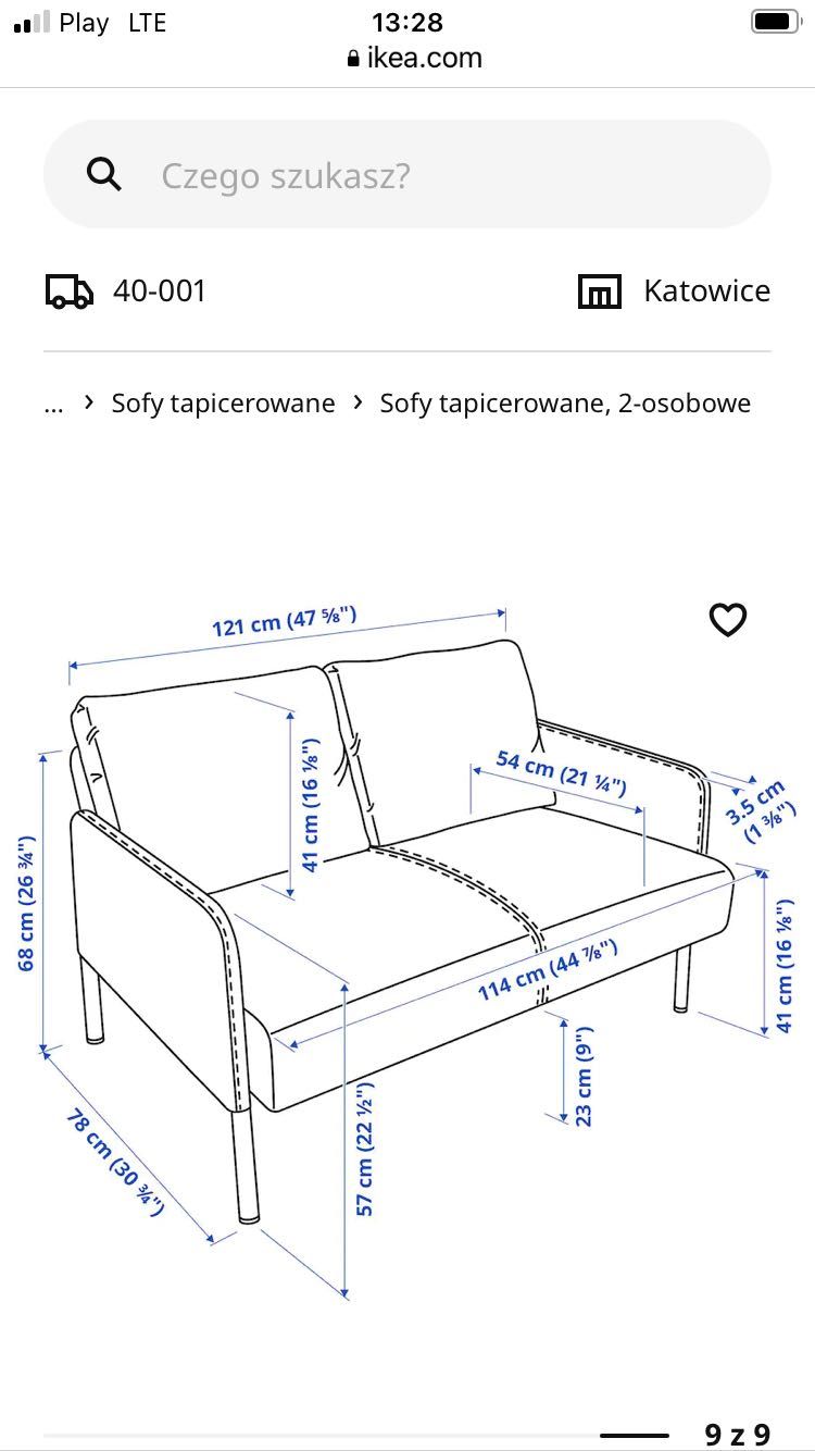 Sofa ikea Glostad