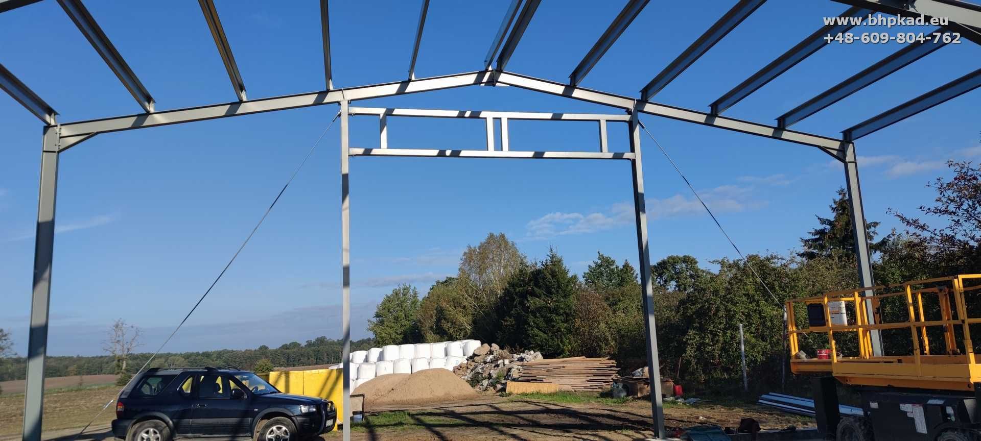 Konstrukcja stalowa. 14x30x5,4m. BHP KAD. Hale stalowe.