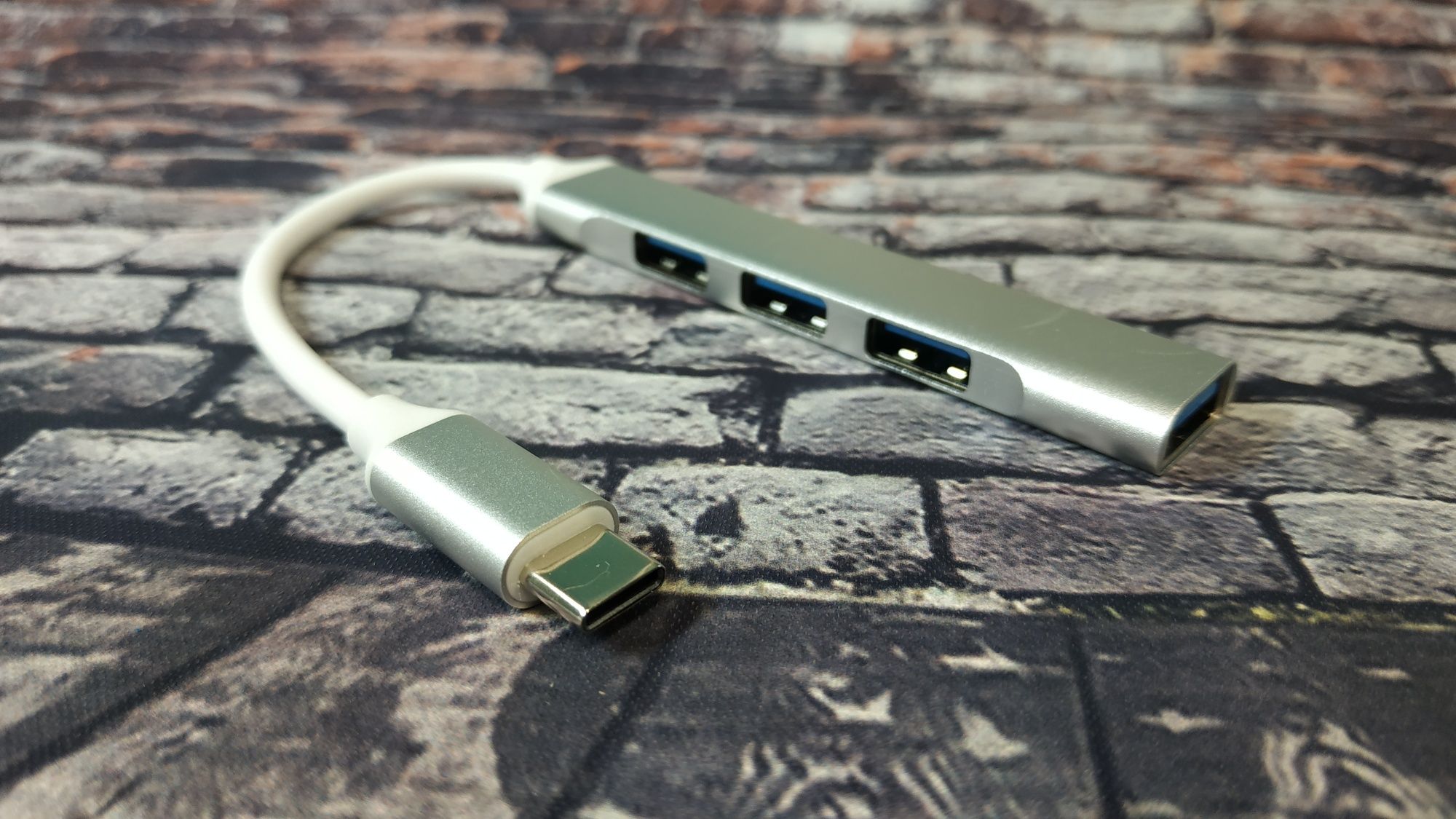 Разветвитель USB 3.0 HUB USB-хаб на 4 порта, металлический переходник