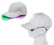 NOWE! Czapka z daszkiem bejsbolówka świecąca LED RGB na baterie