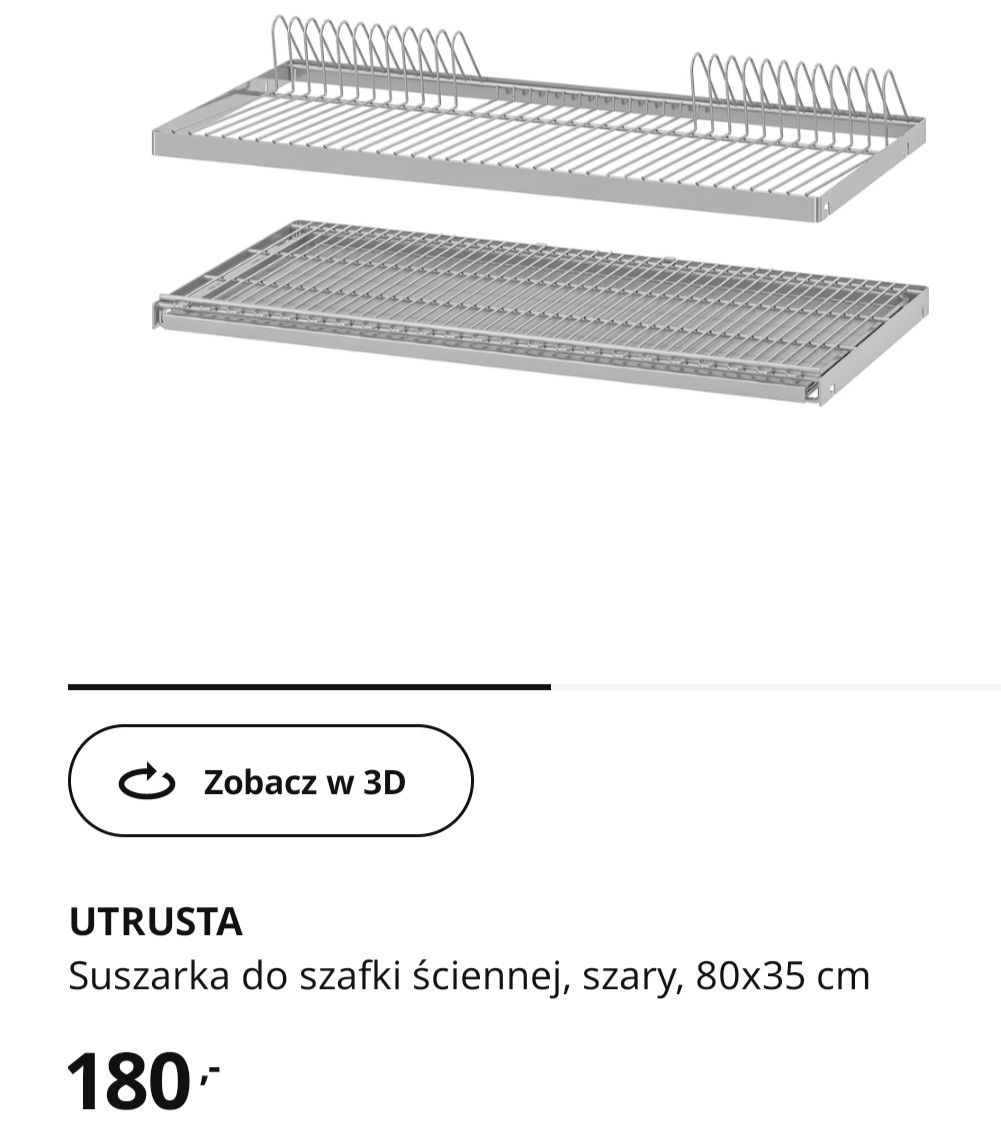 Suszarka na naczynia do szafki Ikea Utrusta