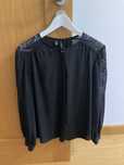 Blusa/camisa preta fluida mango