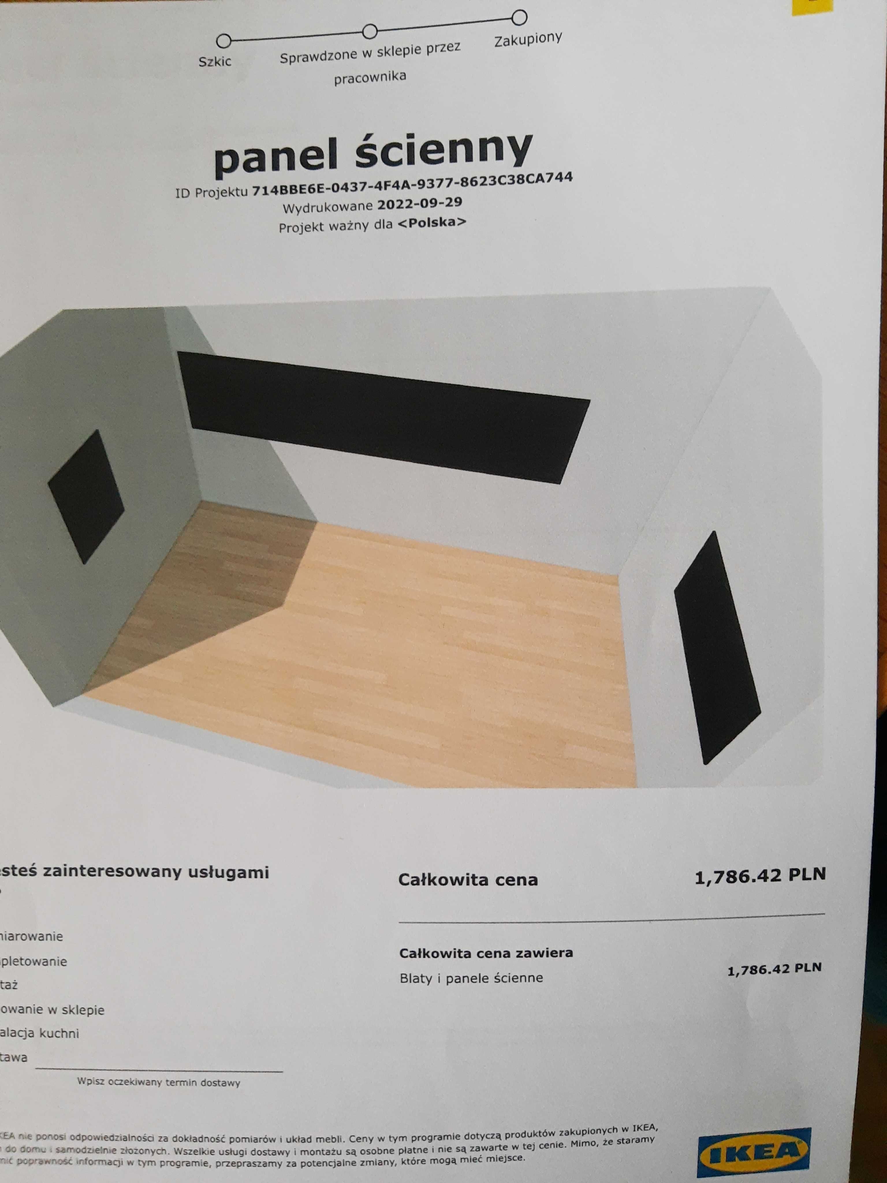 Panel ścienny Sibbarp na wymiar