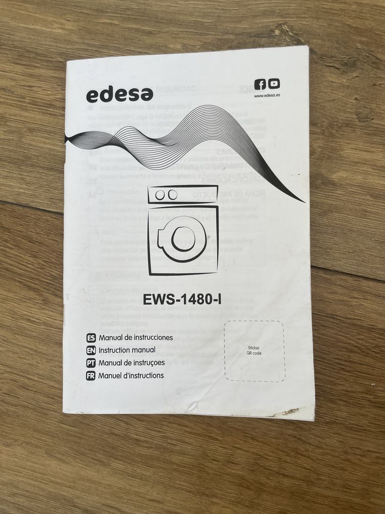 Maquina lavar e secar endesa EWS1480i/embutir/com pouco uso