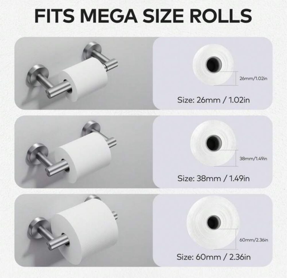 Suporte para papel higiénico em aço inoxidável para casas de banho