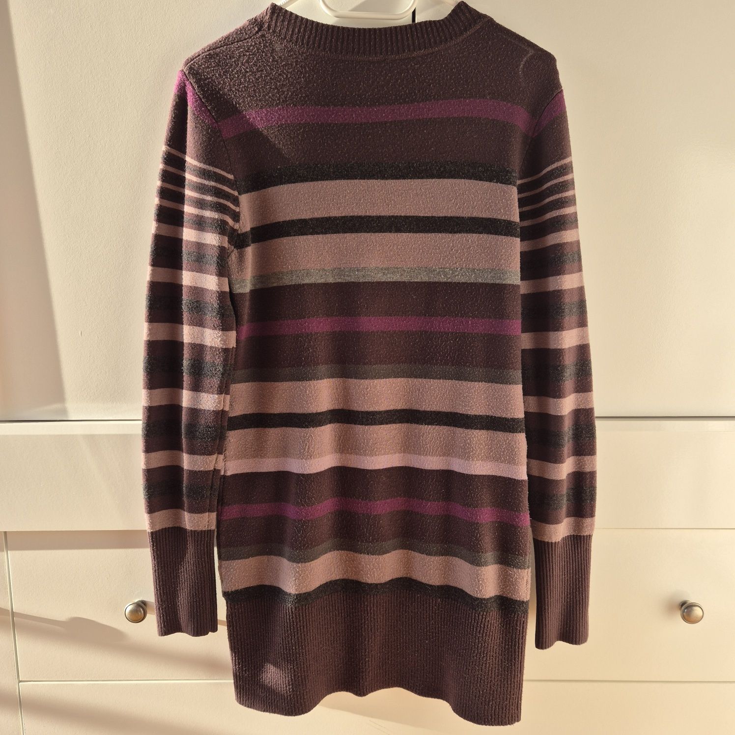 Sweter damski, r. S, s. Db, kardigan długi