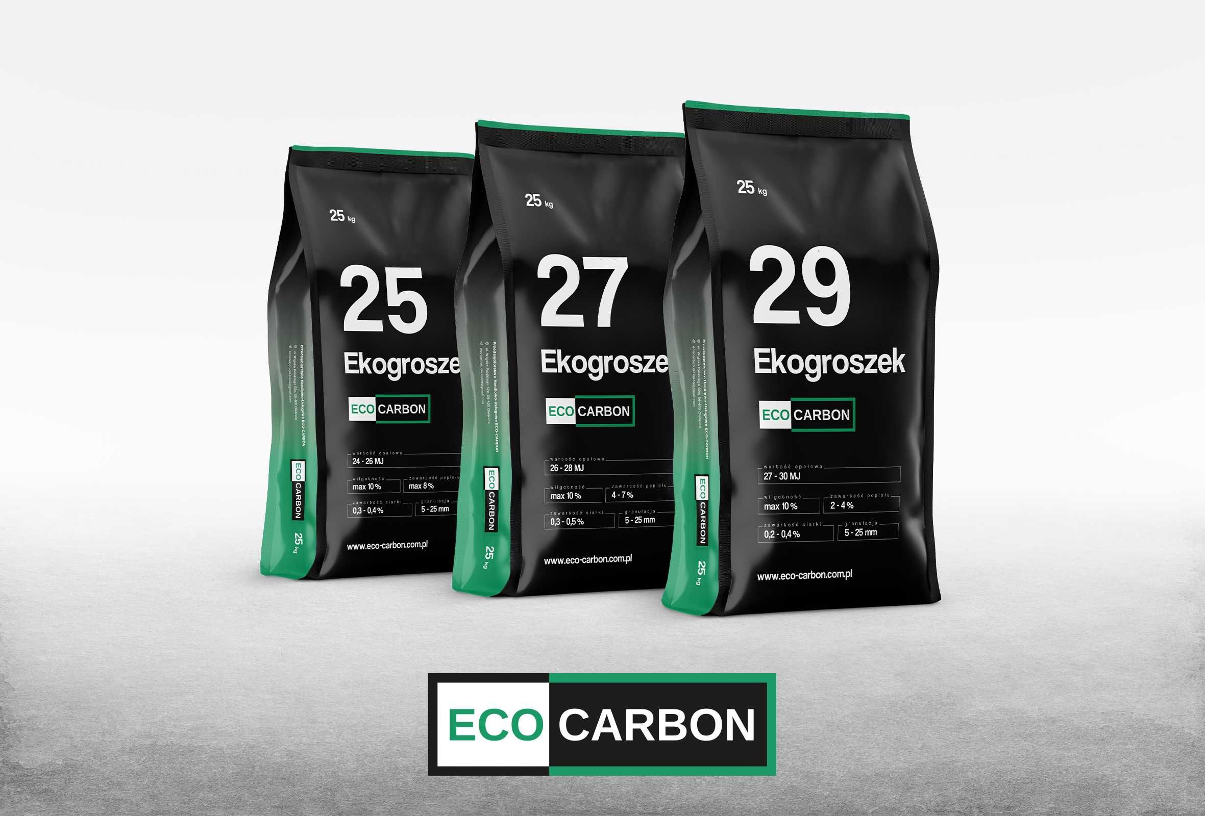 Ekogroszek ECO-CARBON 26-28MJ workowany - KEPNO dostawa GRATIS od 2T