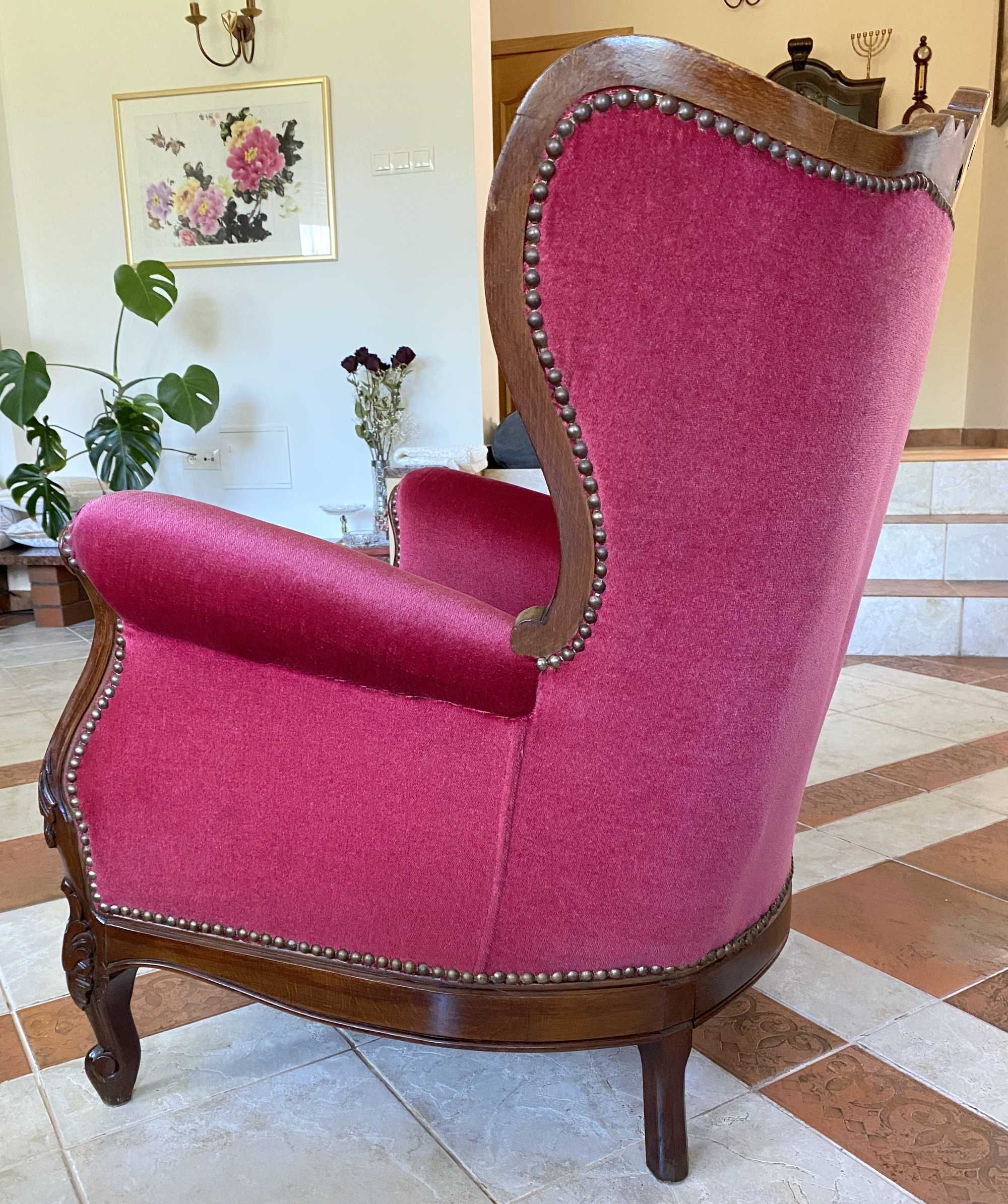 Komplet wypoczynkowy w stylu Ludwika - sofa 3os. + 2 fotele