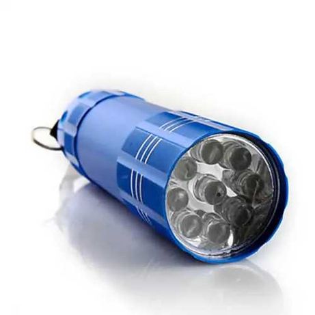 Ліхтарик, фонарик LED 9 діодів, алюмінієвий з батарейками