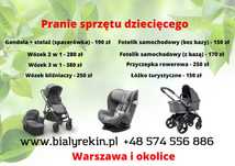Pranie wózków dziecięcych, pranie fotelików dziecięcych, przyczepek