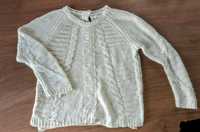 Sweter Zara dla dziewczynki rozm 118 ( 116 ) warkocz splot zimowy