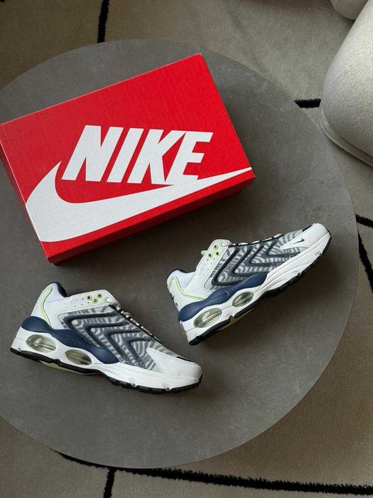 Чоловічі кросівки  Nike TW білий з сірим синім C-01096 ХІТ