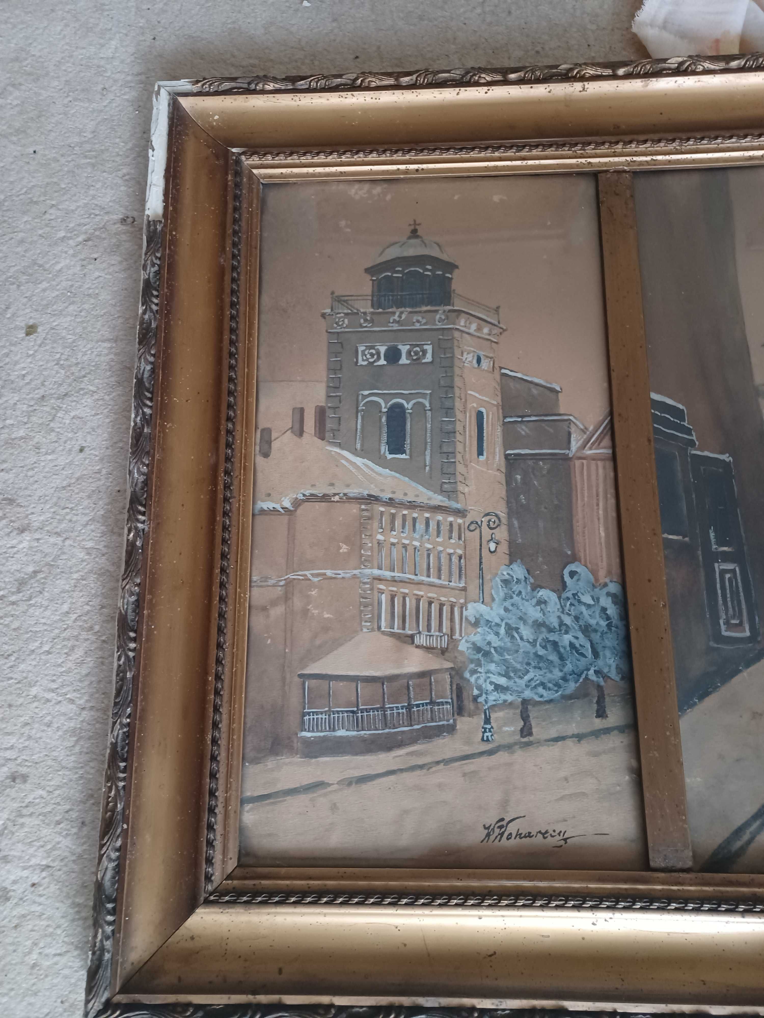 Tryptyk akwarela
