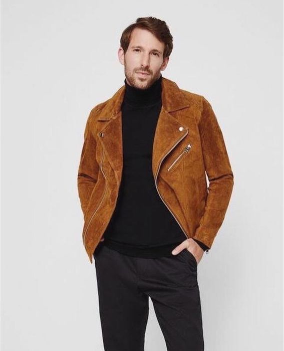 Куртка натуральна замша Jack & Jons. Розмір S