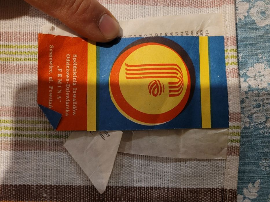 Komplet 3 tekstyliów vintage serwetka ścierka ręcznik PRL