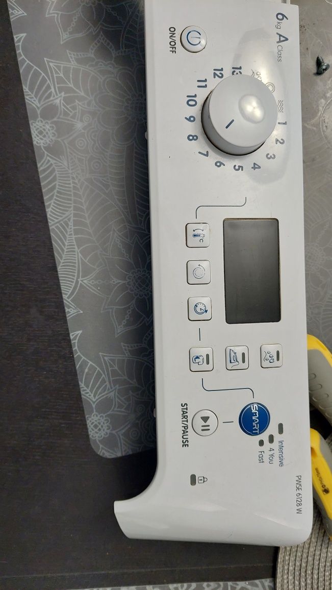 Indesit PWSE 6128 W  - części, panel przedni, programator, sterownik,
